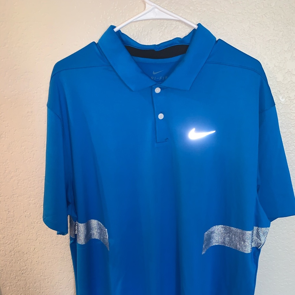 Nike Golf Dri Fit Polo w/ reflective accents NWOT!